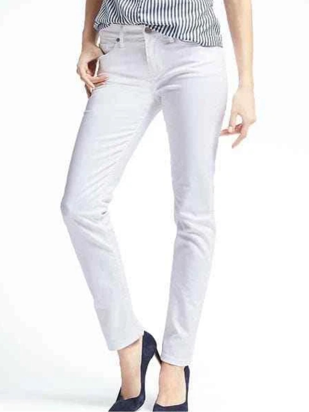 Banana Republic White Skinny Crop Jeans